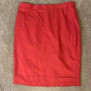 Vibrant Red Pencil Skirt for Women